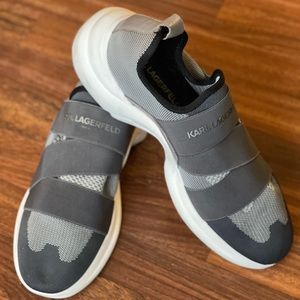 Karl Lagerfeld GREY Knit Slip-on Sneaker 11.5